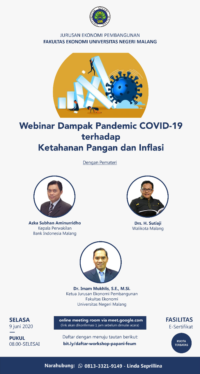 Webinar Dampak COVID-19 terhadap Ketahanan Pangan dan Inflasi