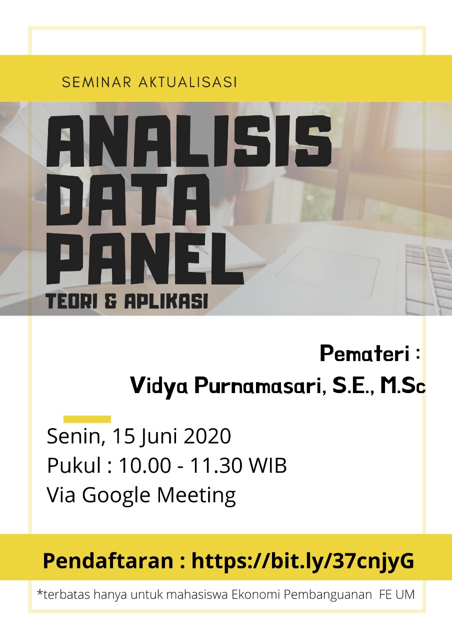 Analisis Data Panel: Teori dan Aplikasi